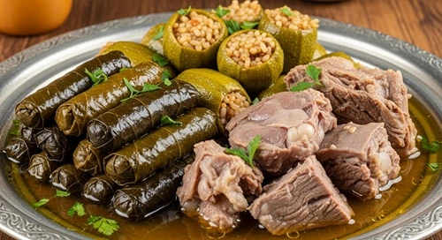 ورق عنب ولحمة رأس